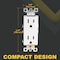 Faith Duplex Straight Blade Receptacle, 5-15R, 15 A, 125V AC, 2 Pole, 3 Wire, Grounded SSRE1-WH-10 - alternate 7